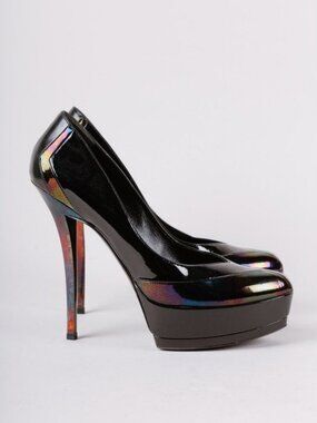 Gucci Oil Slick Platform Stiletto Heels Black / Size 36